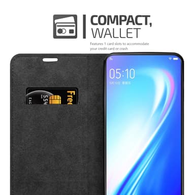Vivo S1 Suojakuori Lompakkokotelo (Ruskea)