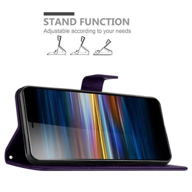 Sony Xperia L3 Suojakuori Lompakkokotelo (Violetti)