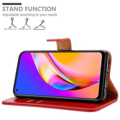 Oppo A94 5G Suojakuori Lompakkokotelo (Punainen)