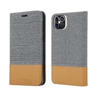 iPhone 12 / 12 PRO Suojakuori Lompakkokotelo (harmaa)