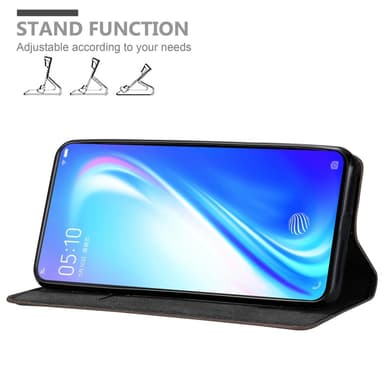 Vivo S1 Suojakuori Lompakkokotelo (Ruskea)