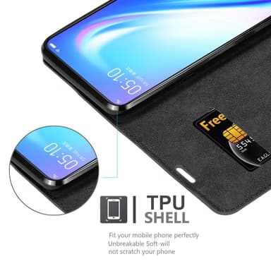 Vivo S1 Suojakuori Lompakkokotelo (Ruskea)