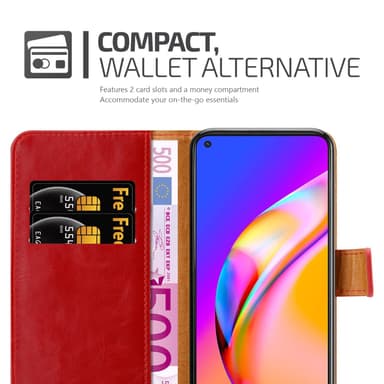 Oppo A94 5G Suojakuori Lompakkokotelo (Punainen)