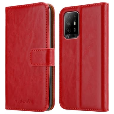 Oppo A94 5G Suojakuori Lompakkokotelo (Punainen)