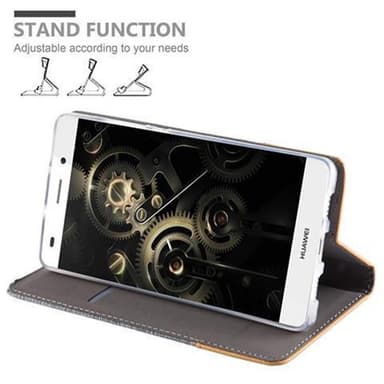Huawei P8 LITE 2015 Suojakuori Lompakkokotelo (harmaa)