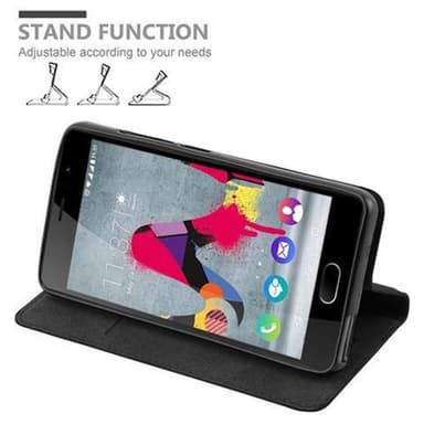 WIKO U FEEL LITE Suojakuori Lompakkokotelo (Musta)