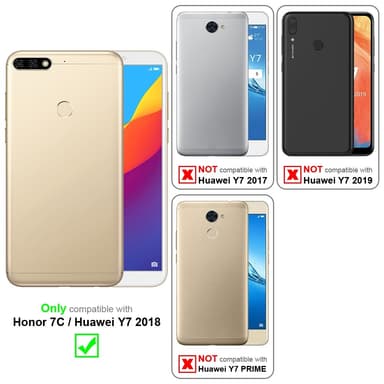Honor 7C / Huawei Y7 2018 Suojakuori Lompakkokotelo