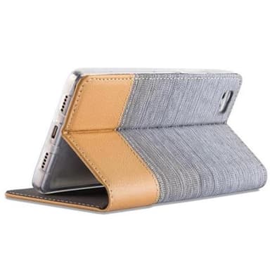Huawei P8 LITE 2015 Suojakuori Lompakkokotelo (harmaa)