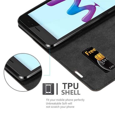 WIKO SUNNY 3 Suojakuori Lompakkokotelo (Ruskea)