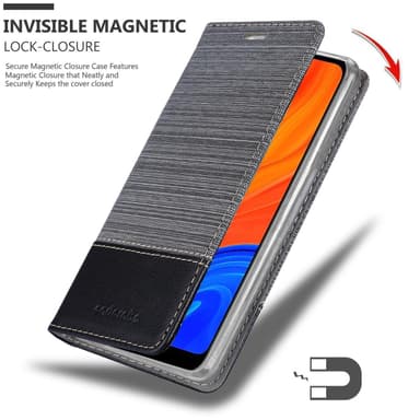 Huawei Y6S Suojakuori Lompakkokotelo (harmaa)
