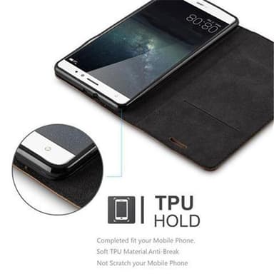 Huawei MATE S Suojakuori Lompakkokotelo (Ruskea)