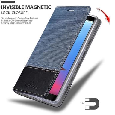 ZTE Blade V9 Suojakuori Lompakkokotelo (Sininen)