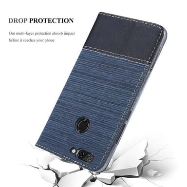 ZTE Blade V9 Suojakuori Lompakkokotelo (Sininen)