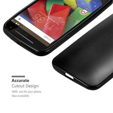 Motorola MOTO G2 Suojakuori Kotelo (Musta)
