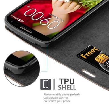 LG G2 MINI Suojakuori Lompakkokotelo (Ruskea)