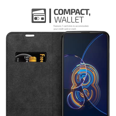 Asus ZenFone 8 FLIP Suojakuori Lompakkokotelo (Musta)