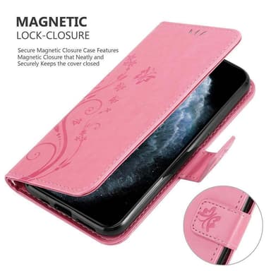 iPhone 11 Suojakuori Lompakkokotelo (Vaaleanpunainen)