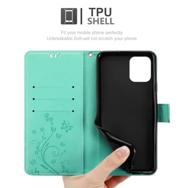 Oppo FIND X3 PRO Suojakuori Lompakkokotelo (Turkoosi)
