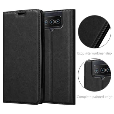 Asus ZenFone 8 FLIP Suojakuori Lompakkokotelo (Musta)