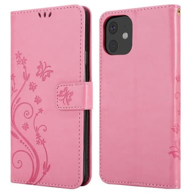 iPhone 11 Suojakuori Lompakkokotelo (Vaaleanpunainen)
