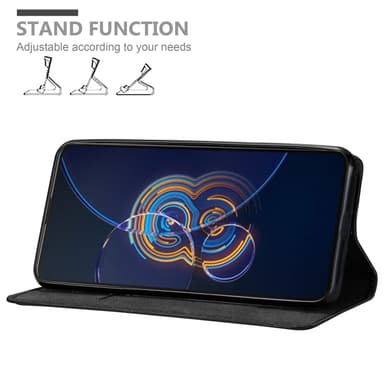 Asus ZenFone 8 FLIP Suojakuori Lompakkokotelo (Musta)