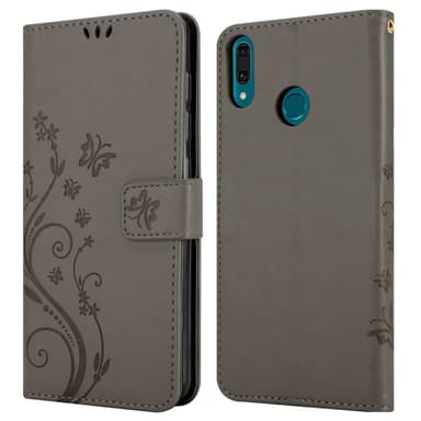Huawei Y9 2019 Suojakuori Lompakkokotelo (harmaa)