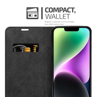 iPhone 14 PLUS Suojakuori Lompakkokotelo (Punainen)