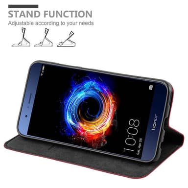 Honor 8 PRO Suojakuori Lompakkokotelo (Punainen)