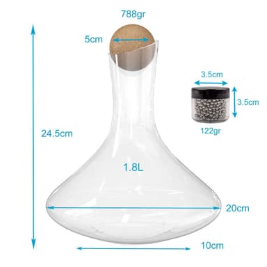 Viinikahvi / Decanter Lasinen karahvi 1,8 litraa