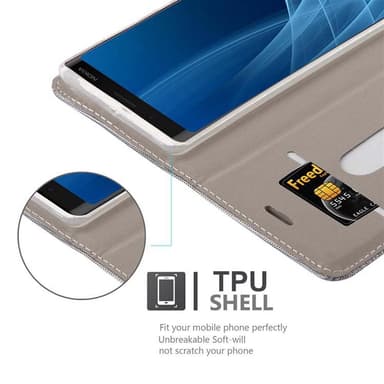 Nokia 8 Sirocco Suojakuori Lompakkokotelo (harmaa)