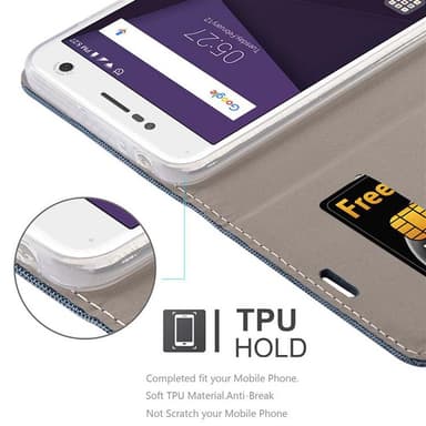 ZTE Blade V8 Suojakuori Lompakkokotelo (Sininen)