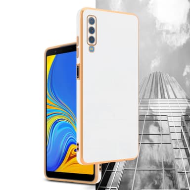 Samsung Galaxy A7 2018 Suojakuori Cover (Valkoinen)