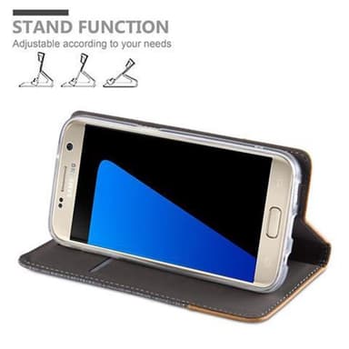 Samsung Galaxy S7 Suojakuori Lompakkokotelo (harmaa)