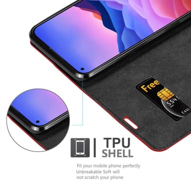 ZTE Blade V2020 Suojakuori Lompakkokotelo (Punainen)