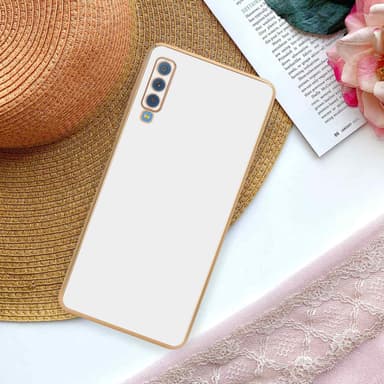 Samsung Galaxy A7 2018 Suojakuori Cover (Valkoinen)