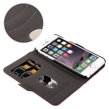 Suojakuori iPhone 6 / 6S Lompakkokotelo (Punainen)