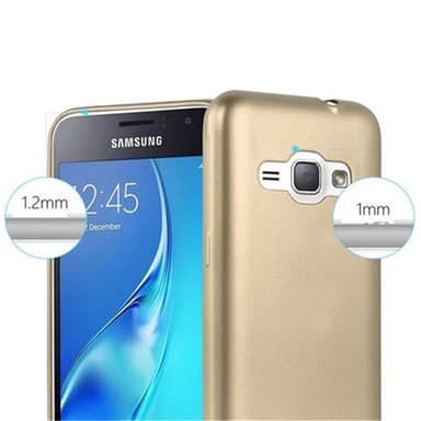 Samsung Galaxy J1 2015 Suojakuori Kotelo (kulta)