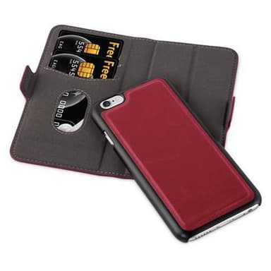 Suojakuori iPhone 6 / 6S Lompakkokotelo (Punainen)