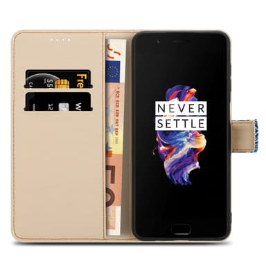 OnePlus 5 Suojakuori Lompakkokotelo (Sininen)