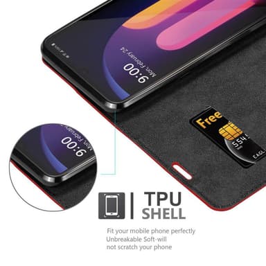 LG V60 ThinQ Suojakuori Lompakkokotelo (Punainen)