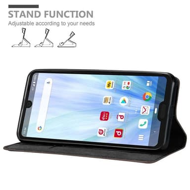 Sharp Aquos R3 Suojakuori Lompakkokotelo (Ruskea)
