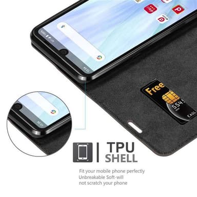 Sharp Aquos R3 Suojakuori Lompakkokotelo (Ruskea)