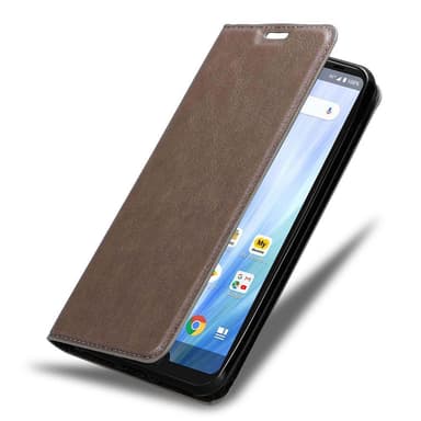 Sharp Aquos R3 Suojakuori Lompakkokotelo (Ruskea)