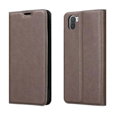 Sharp Aquos R3 Suojakuori Lompakkokotelo (Ruskea)