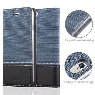 iPhone 6 / 6S Suojakuori Lompakkokotelo (Sininen)