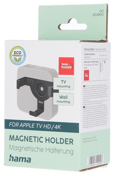 HAMA seinäkiinnike Apple TV HD (4th Gen)/4K (1st/2nd/ 3rd Gen.)