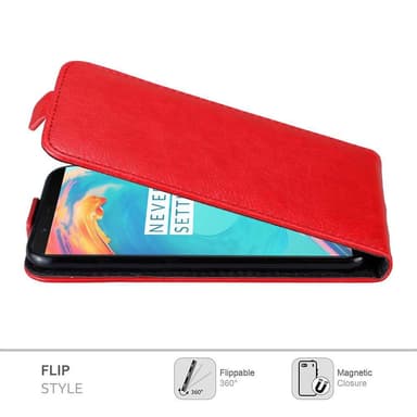 OnePlus 5T Suojakuori Lompakkokotelo (Punainen)