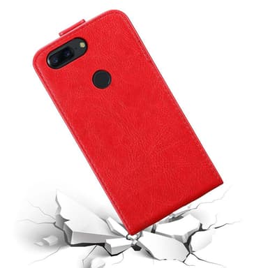 OnePlus 5T Suojakuori Lompakkokotelo (Punainen)