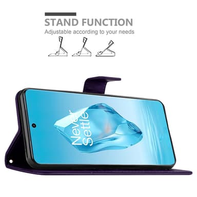 OnePlus 12R Suojakuori Lompakkokotelo (Violetti)