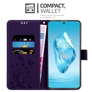OnePlus 12R Suojakuori Lompakkokotelo (Violetti)